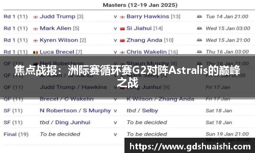 焦点战报：洲际赛循环赛G2对阵Astralis的巅峰之战