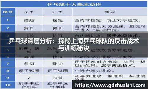 乒乓球深度分析:探秘上海乒乓球队的反击战术与训练秘诀